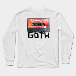 Goth Cassette Tape for Retro Goth Music Long Sleeve T-Shirt